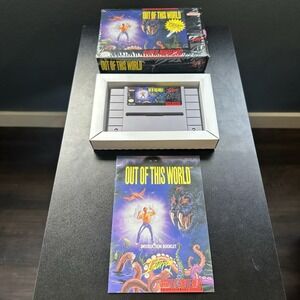 Out Of This World SNES CIB Partially Shrink Wrapped 95% Near Mint Cond. Vintage